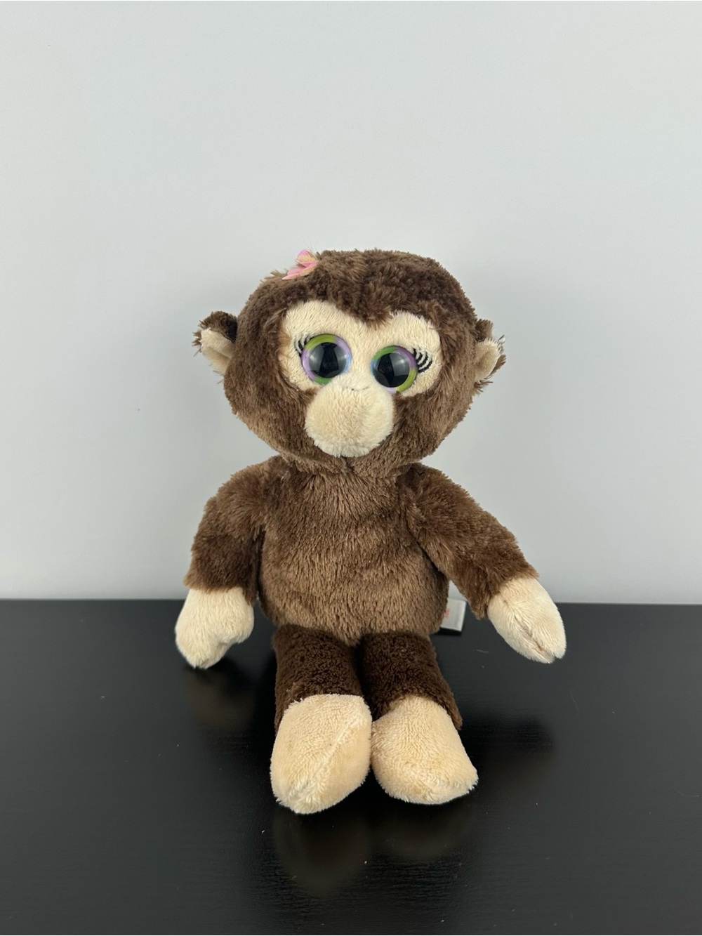 TY Beanie Babies Petals the Monkey Pink Flower Rainbow 8” Plush Stuffed Animal